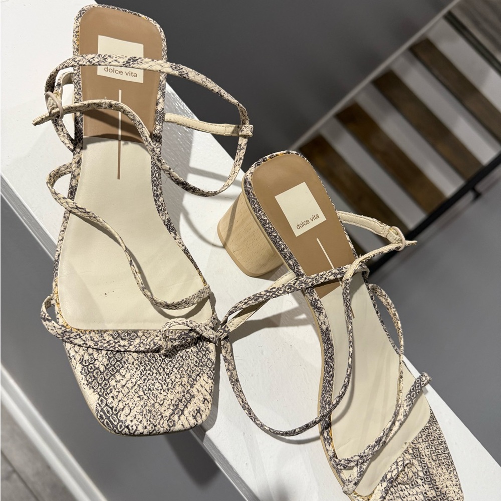 DV Zyda Heels in Stone Snake - Picture 5 of 7